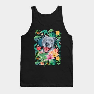 Tropical Blue Pit Bull Pitbull Tank Top